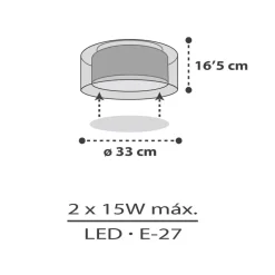 Cloud Grey loftslampe, Ø 33 cm, grå^Dalber Online