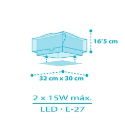 Børn Dalber Little Shark loftlampe, havmotiv 1 lyskilde
