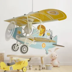 pendellampe Lion Plane, farverig, træ/plast^Dalber Outlet