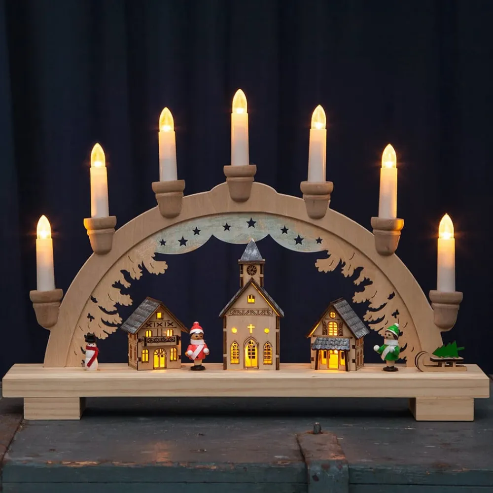 STAR TRADING Julepynt|Vinduesdekoration>Dassel LED-adventsstage