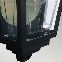 Elstead Deco Lane udendørs væglampe, sort, lygte, aluminium, IP44