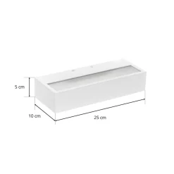 Decor Walther Box LED-væglampe hvid 2700 K 25 cm