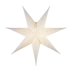 STAR TRADING Dekorationsbelysning|Julepynt>Decorus papirstjerne, uden belysning, hvid/sølv