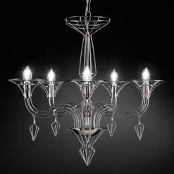 Dedalo lysekrone 5 lyskilder, krom^Metallux Discount