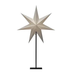 Dekolampe papirstjerne, 7-takket, hvid højde 80 cm^Konstsmide Christmas