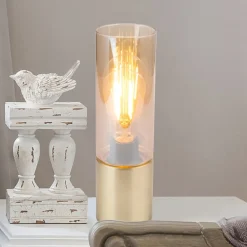 Globo Bordlamper>Dekorativ bordlampe Annika i messing