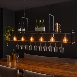 Zijlstra Pendellamper>Dekorla hængelampe, 6 lyskilder, kulfarvet