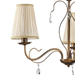 ONLI Delia lysekrone, bronzefarvet, 3-lys, Ø 60 cm