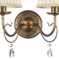 Delia væglampe, bronzefarvet, 2-lys, bredde 25 cm^ONLI New