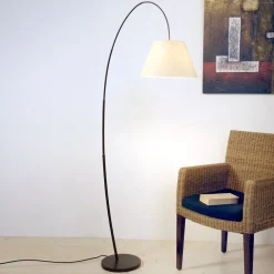 Holländer Delikat buet Bambus gulvlampe