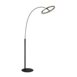 Della LED-gulvlampe, højde 190 cm, sort/mørkegrå, metal^Globo Sale