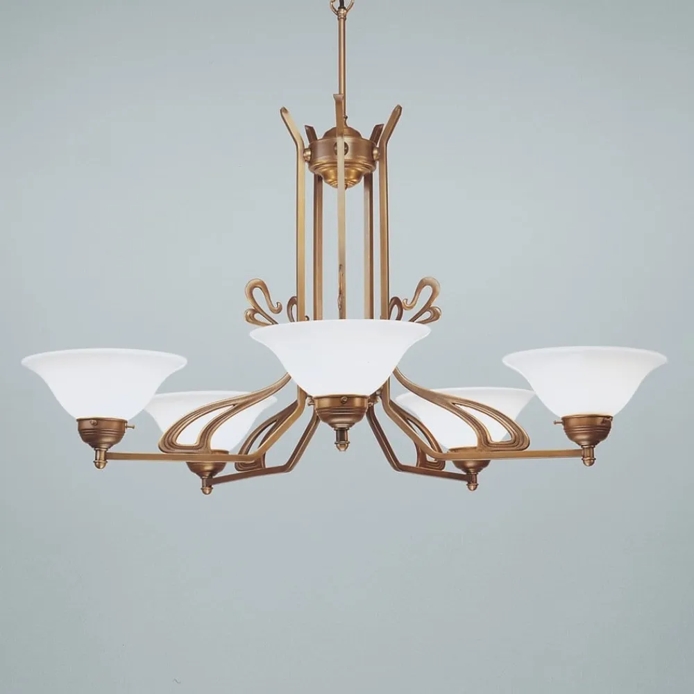 Den flot udformede lysekrone Richard^Berliner Messinglampen Clearance