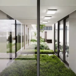 Fabas Luce Desdy LED udendørs loftlampe, 30 x 30 cm, hvid