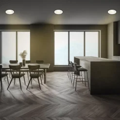 Briloner Desi indbygningslampe, hvid, Ø9cm, dæmpbar, 3000K