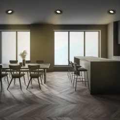 Briloner Desi indbygningslampe, sort, Ø9cm, tænd/sluk, 3000K