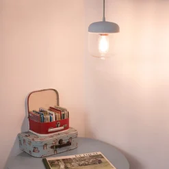 Designer pendellampe Acorn, hvid og poleret kobber^UMAGE Online