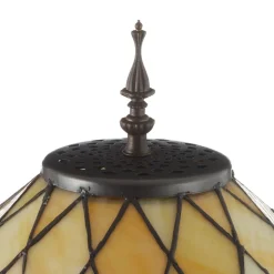 Clayre&Eef Diamond dekorativ gulvlampe med Tiffany-skærm