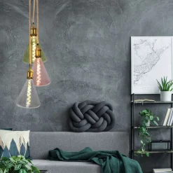 Näve Dilly LED-pære E27 4W 2200K, kan dæmpes, gråtonet