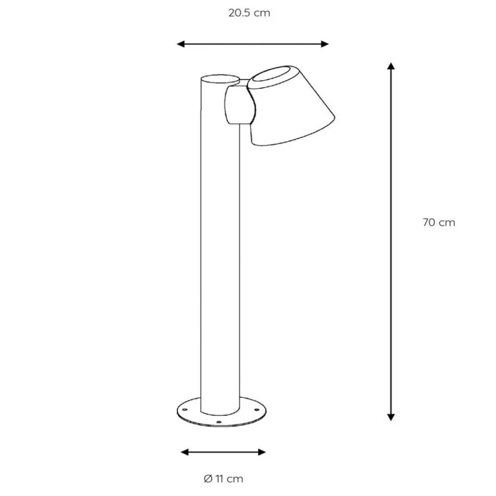 Lucide Gadebelysning>Dingo hvid LED-pendellampe med GU10 LED