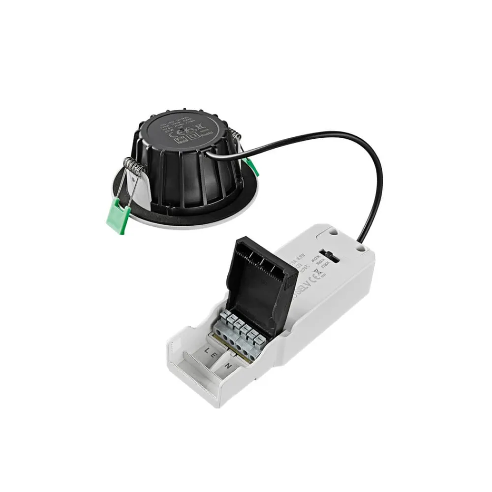 Heitronic Arbejdsrum/Kontor>DL8002 LED-downlight, kan drejes, 38°