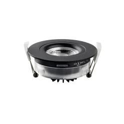 Heitronic DL6809 LED-downlight, rundt, sort