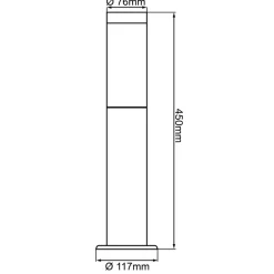 Brilliant Dody sokkellampe, sort, metal, plast, E27