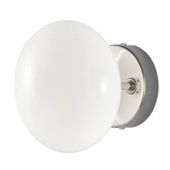 Metallux Væglamper>Dolce væglampe, krom/hvid skærm