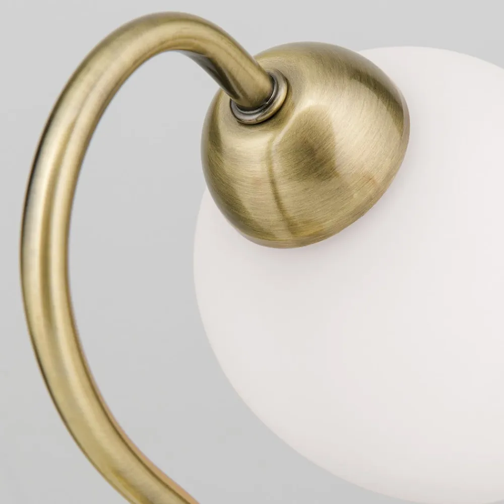 ORION Bordlamper>Doma bordlampe, antik messingfarve, højde 30 cm, glas