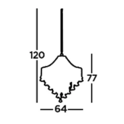 Dorchester lysekrone, krystalglas, 5 lyskilder, Ø 64 cm, E14^Searchlight New