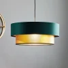 Dorina hængelampe, grøn/guld Ø 50cm^Maco Design Online