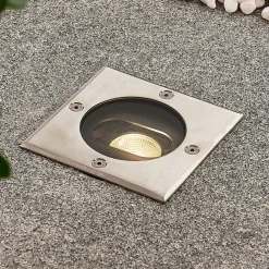 Doris - LED-gulvspot til indbygning, kantet form^Lucande Discount