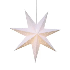 STAR TRADING Dot papirstjerne med hulmønster, hvid Ø 54 cm