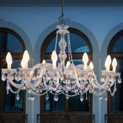 Masiero Udendørs Pendellamper>Drylight S12 - udendørs LED-lysekrone,12 lyskilder