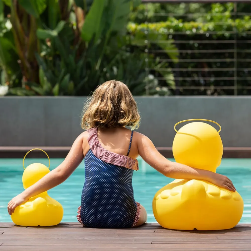 Goodnight Light Dekorationsbelysning|Terrassebelysning>DUCK-DUCK XL udendørs LED-designerlampe, gul