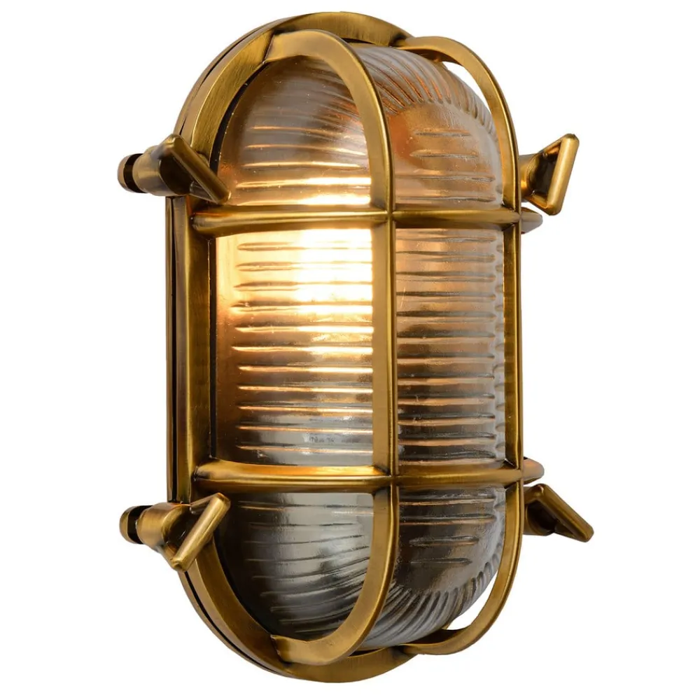 Lucide Dudley udendørs væglampe, messing