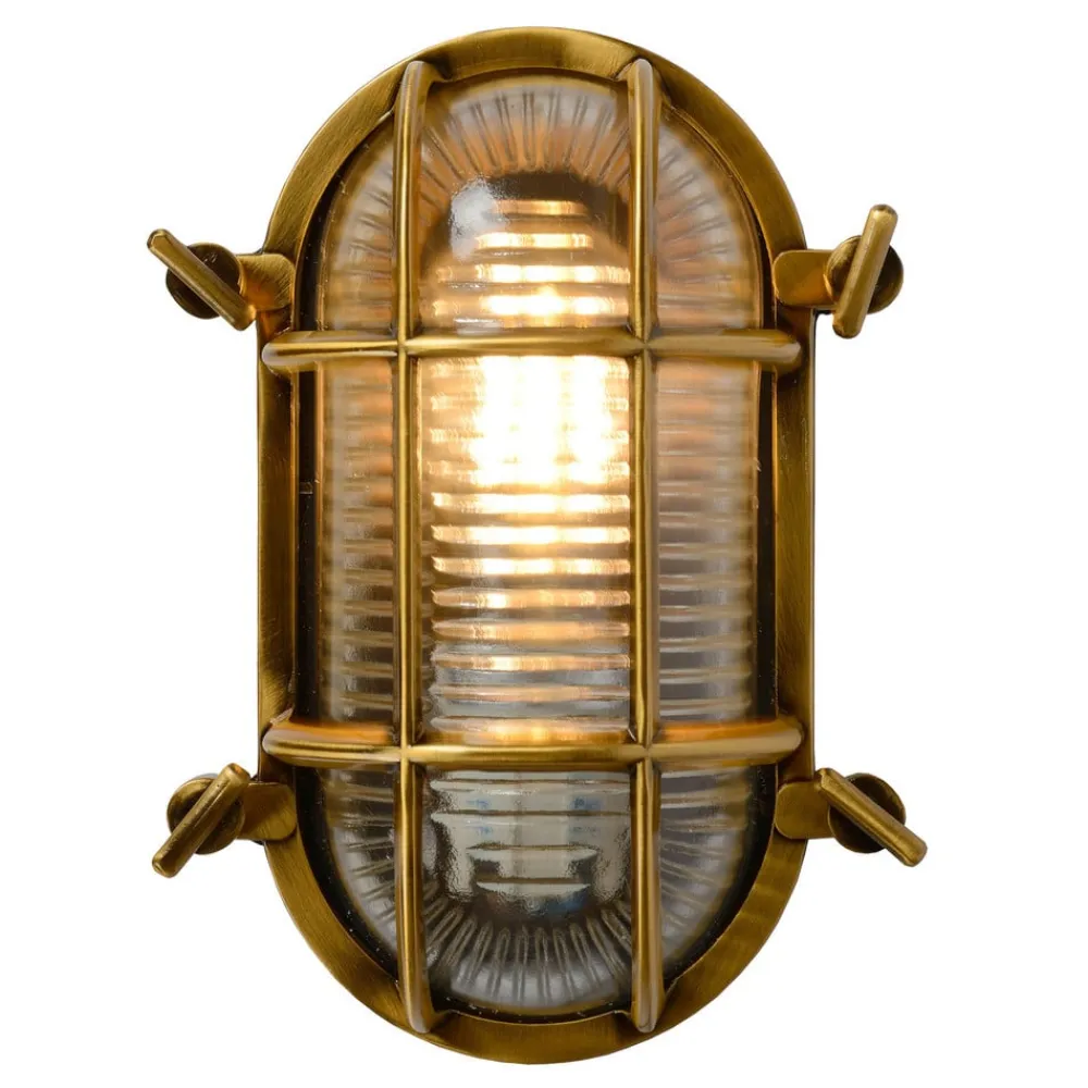 Lucide Dudley udendørs væglampe, messing