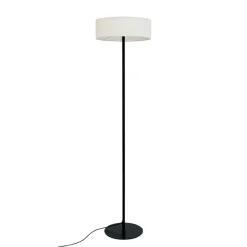Dyberg Larsen gulvlampe Calix, sort/naturfarvet, 150 cm
