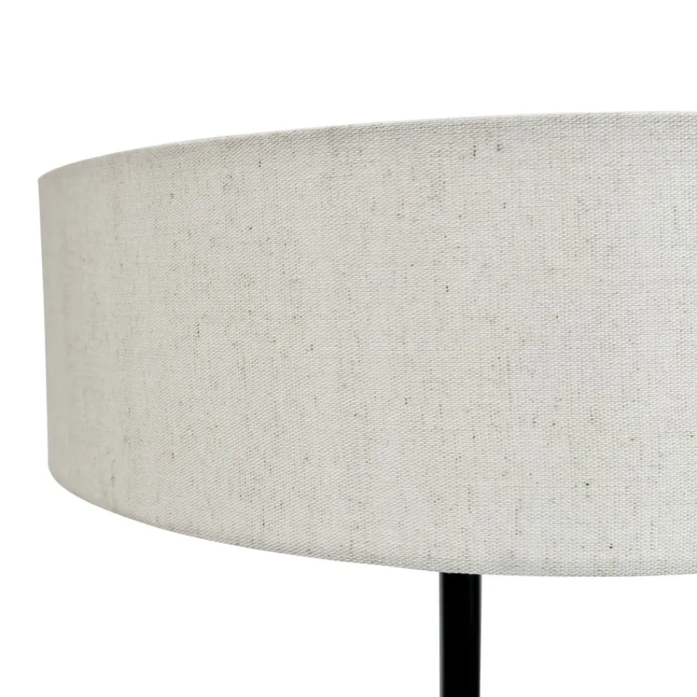 Dyberg Larsen gulvlampe Calix, sort/naturfarvet, 150 cm