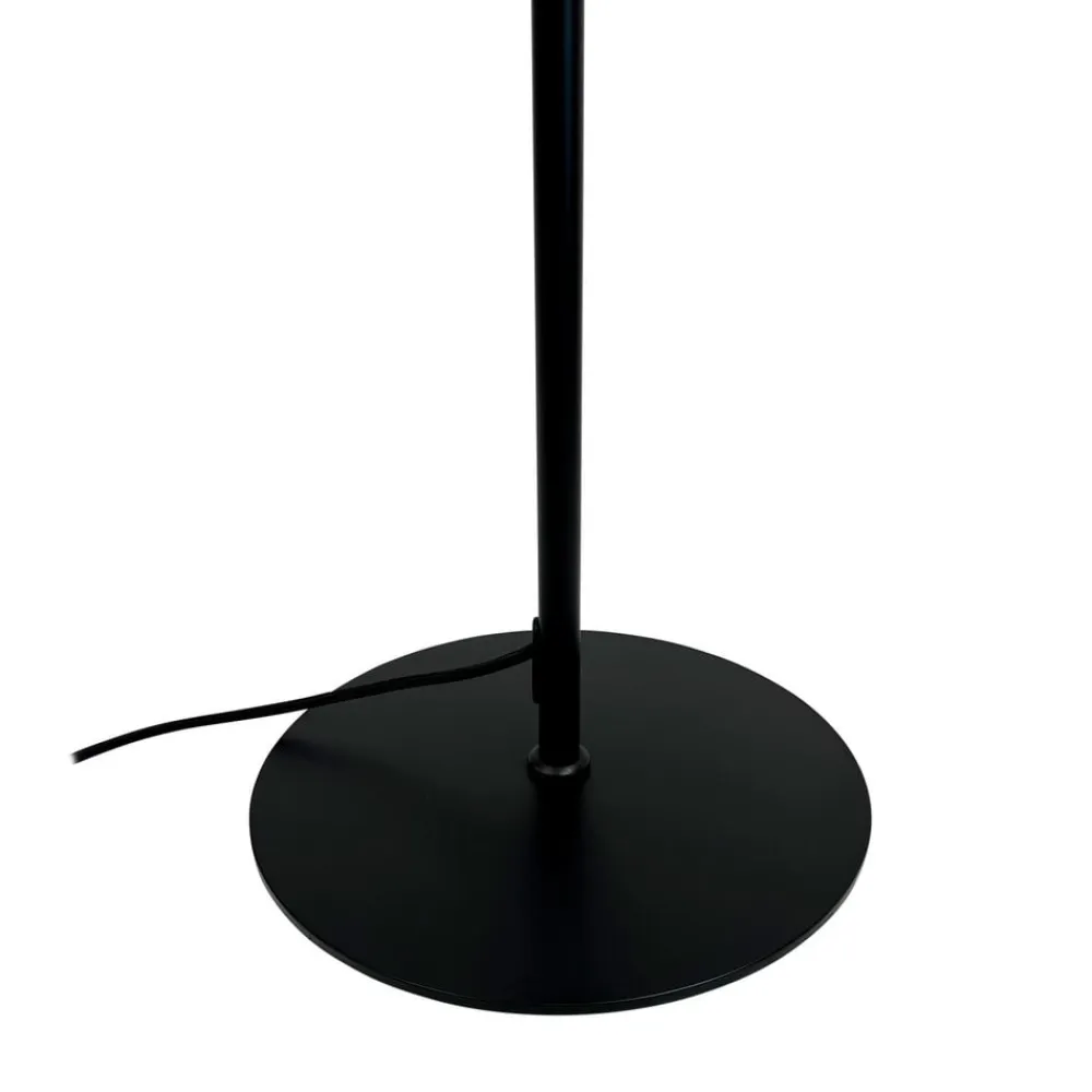 Dyberg Larsen gulvlampe Calix, sort/naturfarvet, 150 cm