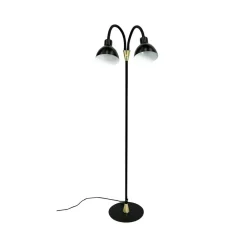 Dyberg Larsen Gulvlampe Lilje, sort, højde 135 cm, 2 lyskilder.