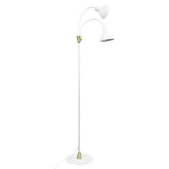 Dyberg Larsen Gulvlamper>Gulvlampe Lilje, hvid, højde 135 cm, 2 lyskilder.