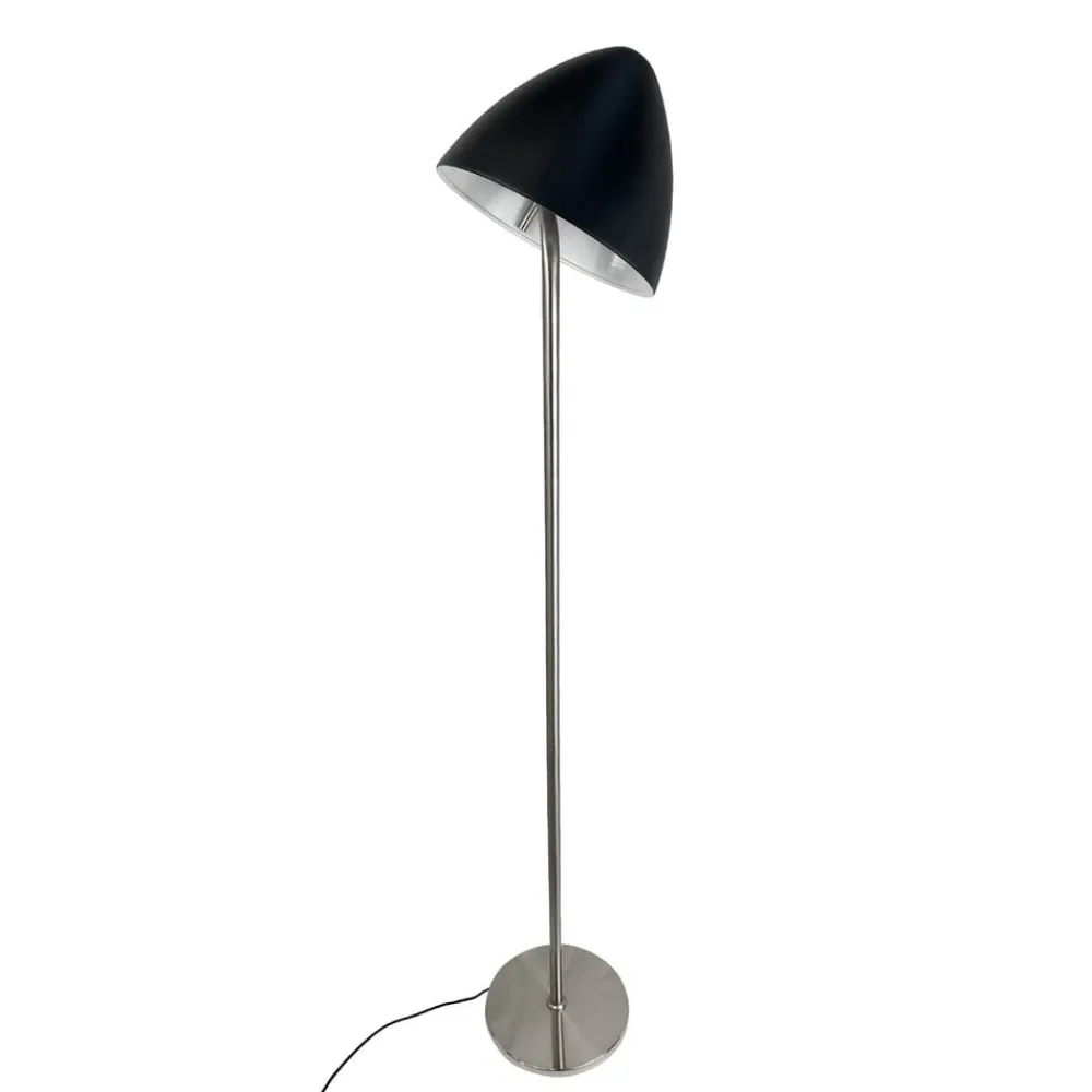 Dyberg Larsen Gulvlamper|Gulvlamper>gulvlampe Oulu, sort/stål, højde 128 cm