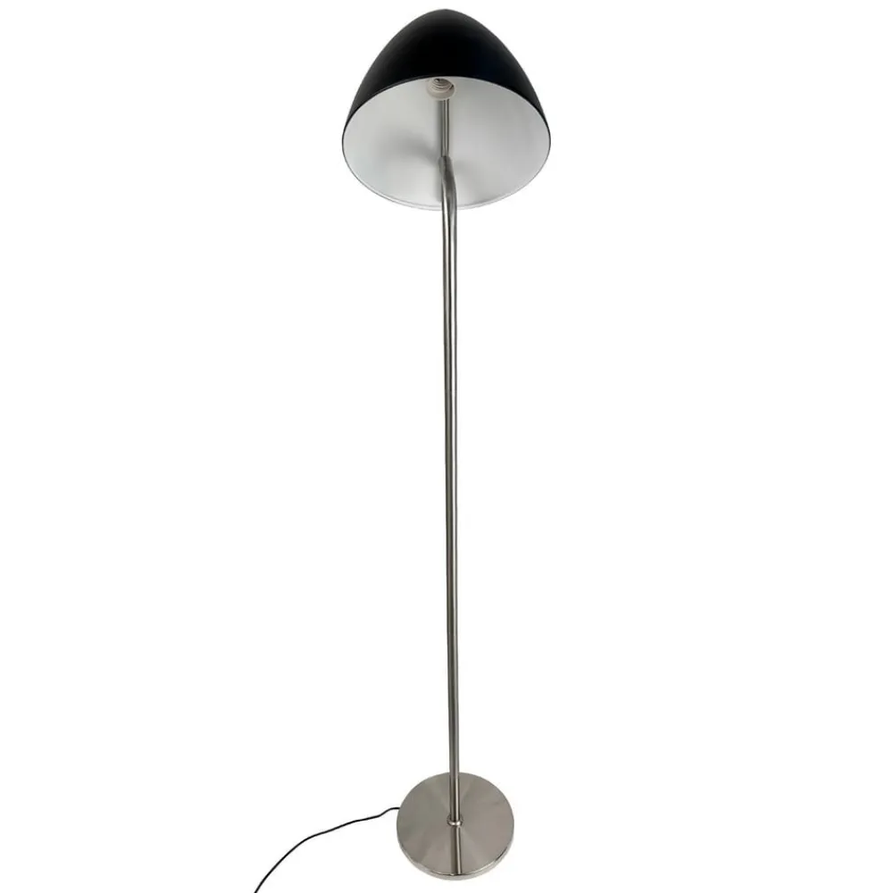 Dyberg Larsen Gulvlamper|Gulvlamper>gulvlampe Oulu, sort/stål, højde 128 cm