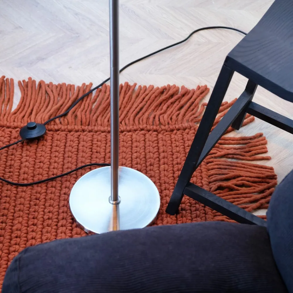 Dyberg Larsen Gulvlamper|Gulvlamper>gulvlampe Oulu, sort/stål, højde 128 cm