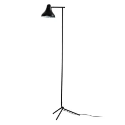 Dyberg Larsen gulvlampe Tokyo, sort, højde 155 cm, metal