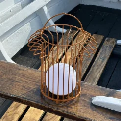 Dyberg Larsen Dekorationsbelysning>LED-bordlampe Kurv, terracotta, metal