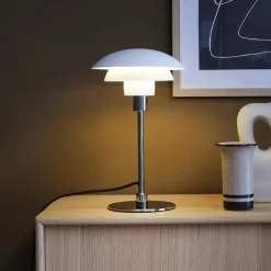 Dyberg Larsen Bordlamper>Morph bordlampe, hvid, højde 35 cm, metal