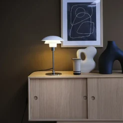 Dyberg Larsen Bordlamper>Morph bordlampe, hvid, højde 35 cm, metal