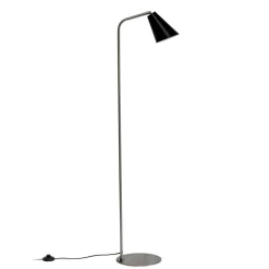 Dyberg Larsen Gulvlamper>Oswald gulvlampe, sort/stål, højde 135 cm