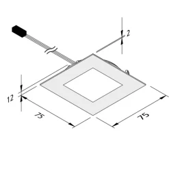 Dynamic FAQ 68 integreret LED-møbellys 3 W CCT^Hera